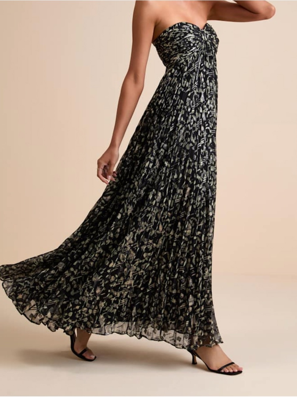 Lulus Lynwen Black & Green Dress